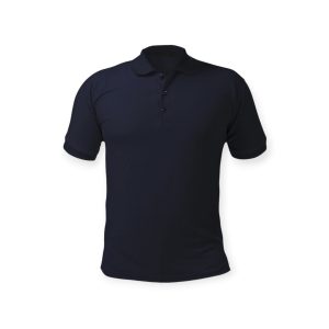 Polo Yaka Lacivert Tişört - Pike Kumaş, %100 Pamuk