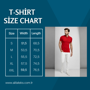 Alternative view of Polo Yaka Kırmızı Tişört - Pike Kumaş, %100 Pamuk