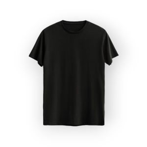 Siyah 30/1 Süprem 100% Pamuk Tişört